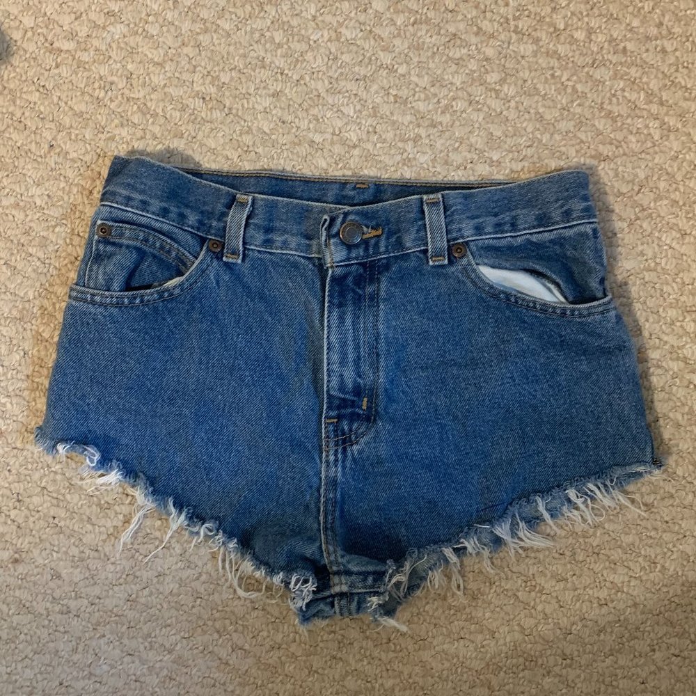 Blue jean shorts
